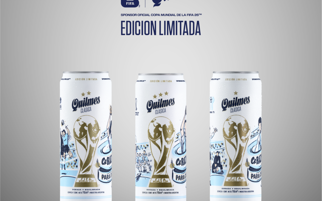 draftLine lanzó una edición limitada de latas de cerveza para Quilmes inspiradas en las tres Copas del Mundo